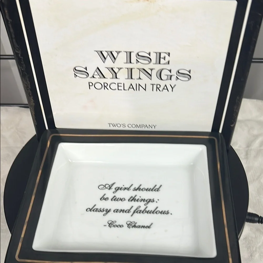 Gorgeous trinket dish with quote from CoCo Chanel Great gift idea 🎁🎁